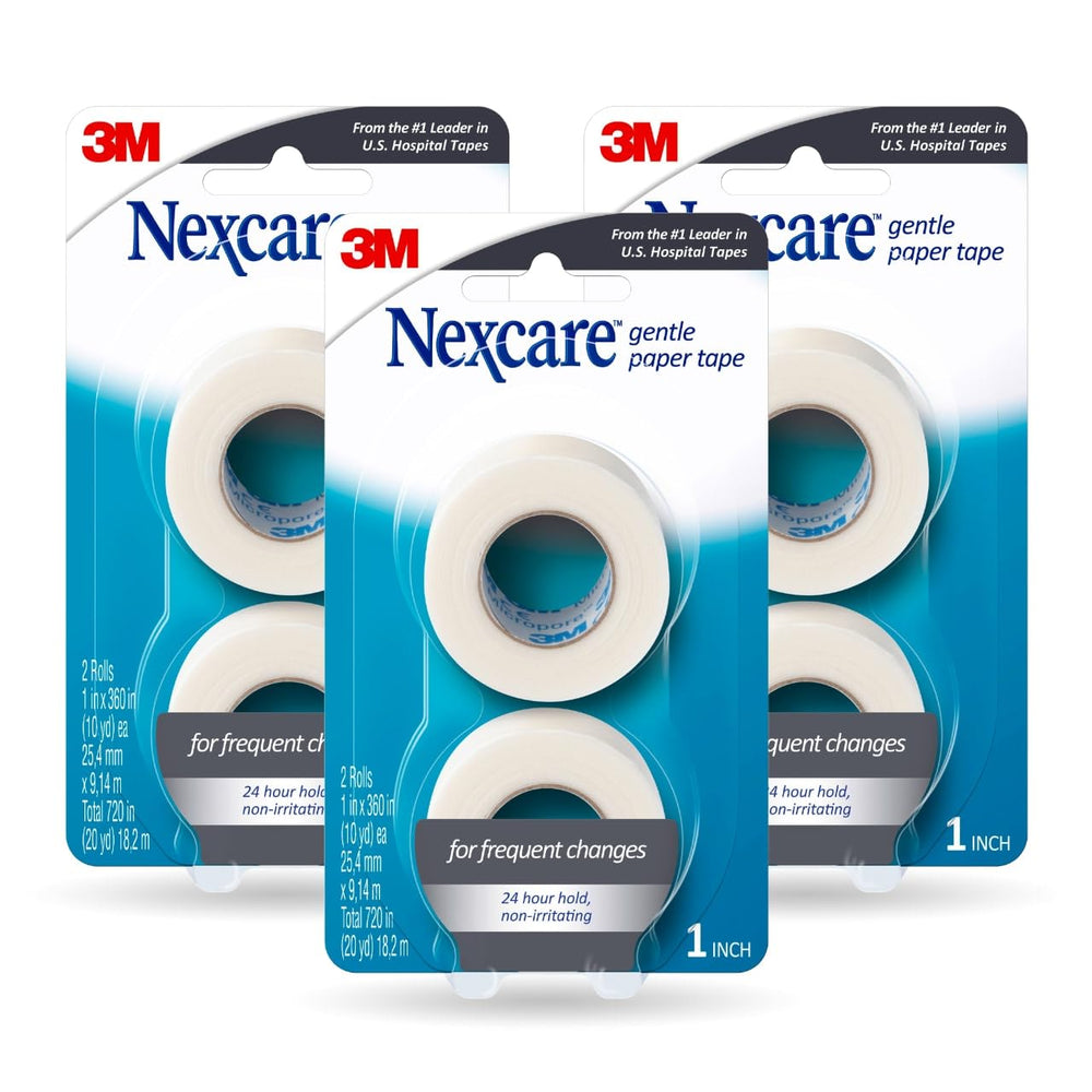 Nexcare caja y rollo frontal mostrando producto y facilidad de uso