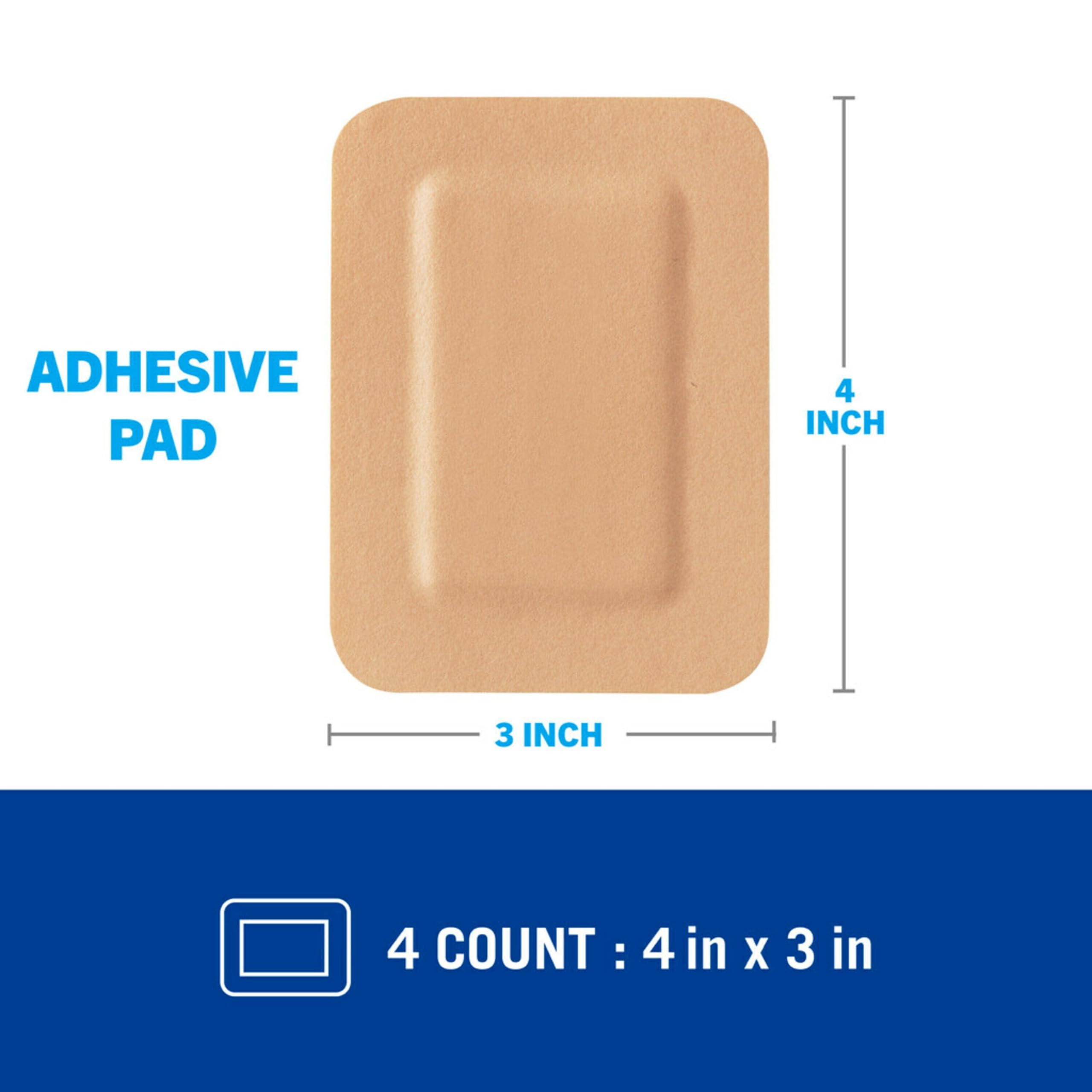 Nexcare primer plano de la almohadilla absorbente que no se adhiere a la herida
