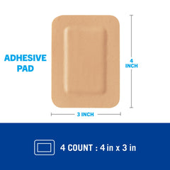 Nexcare primer plano de la almohadilla absorbente que no se adhiere a la herida