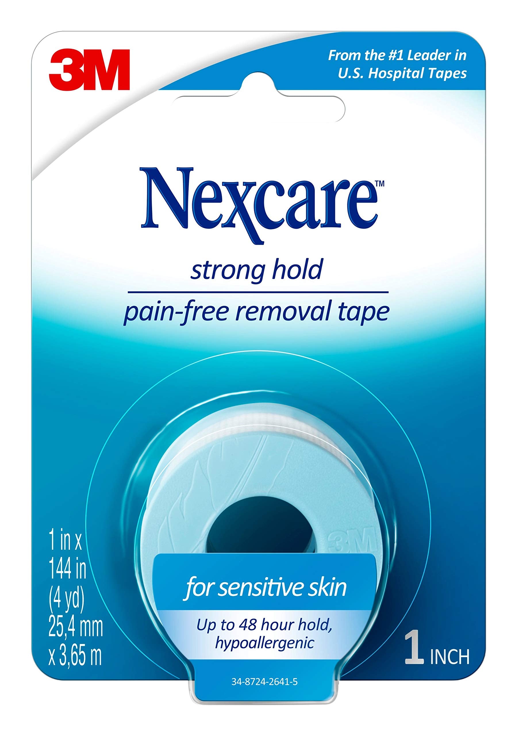 Nexcare detalle de la textura adhesiva, baja irritación para piel sensible