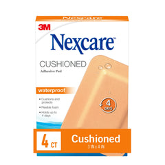 Nexcare embalaje frontal mostrando las cuatro unidades y protección impermeable