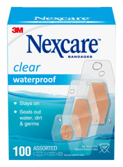 Nexcare frente del empaque muestra 100 unidades y ventaja de surtido