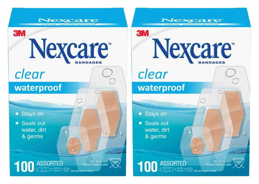 Nexcare paquete frontal mostrando conteo y diseño, confianza inmediata