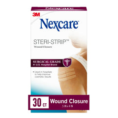 Nexcare paquete frontal mostrando 30 tiras para soporte seguro