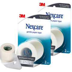 Nexcare frontal del empaque mostrando dos rollos y beneficio de repuesto inmediato