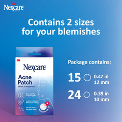 nexcare paquete abierto con parches listos para usar en el neceser