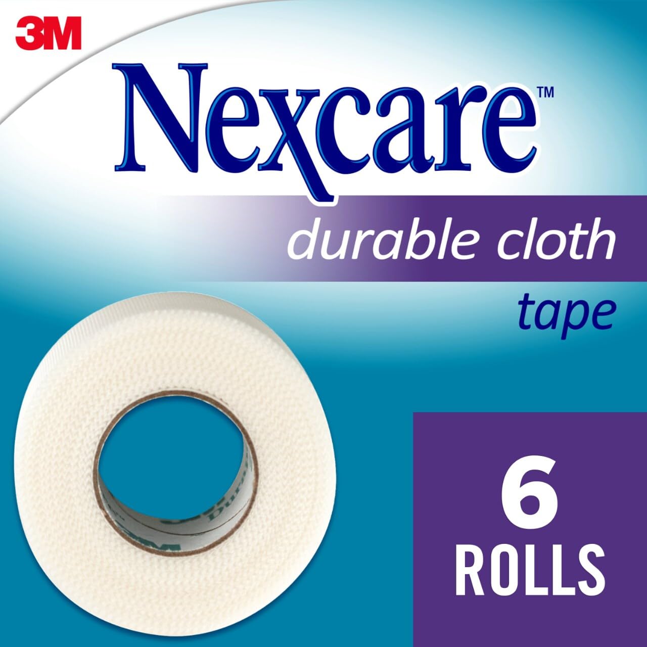 Nexcare rollo lateral que destaca grosor y adhesión fuerte para vendajes