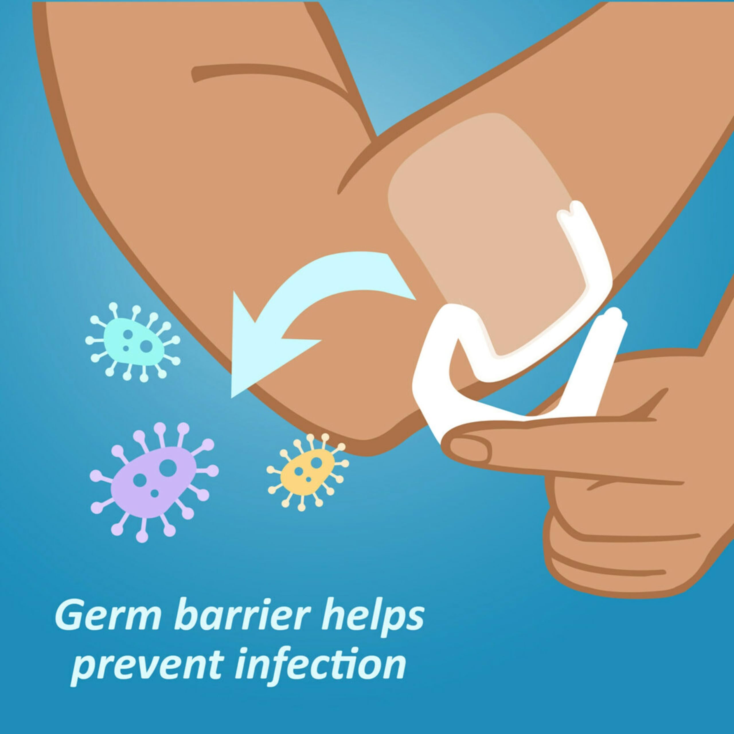 Nexcare Tegaderm cubriendo herida durante ducha, impermeabilidad demostrada