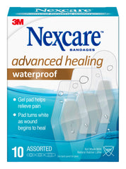 Nexcare vendaje frontal en paquete mostrando cantidad y diseño