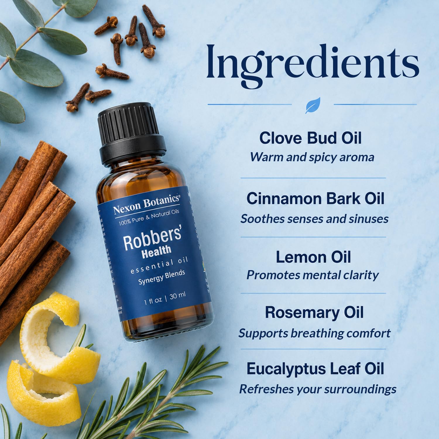 Nexon Botanics detalle de la etiqueta con ingredientes claros y origen natural