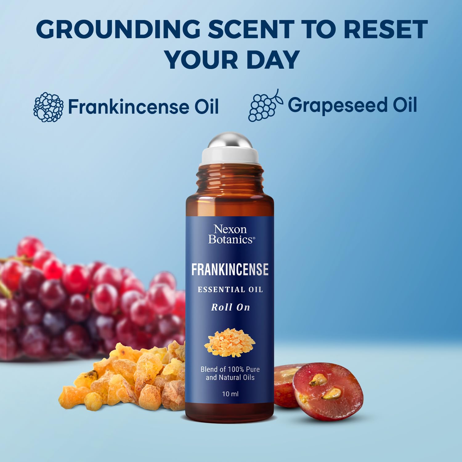 Nexon Botanics semilla de uva destacando la base nutritiva del aceite