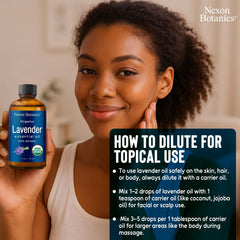 Nexon Botanics gota de aceite sobre piel diluida para confort y cuidado tópico