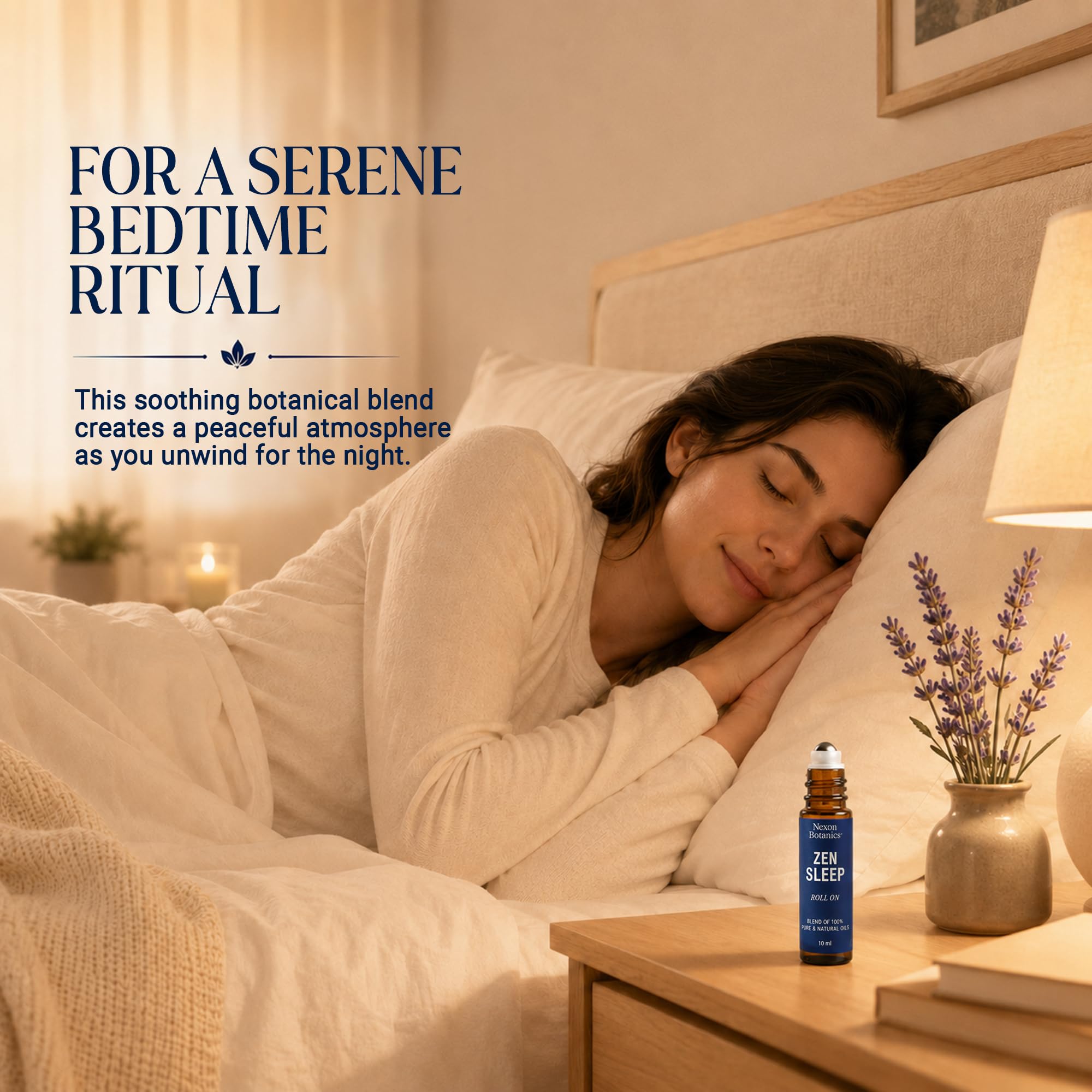 Nexon Botanics botella abierta con ingredientes naturales visibles