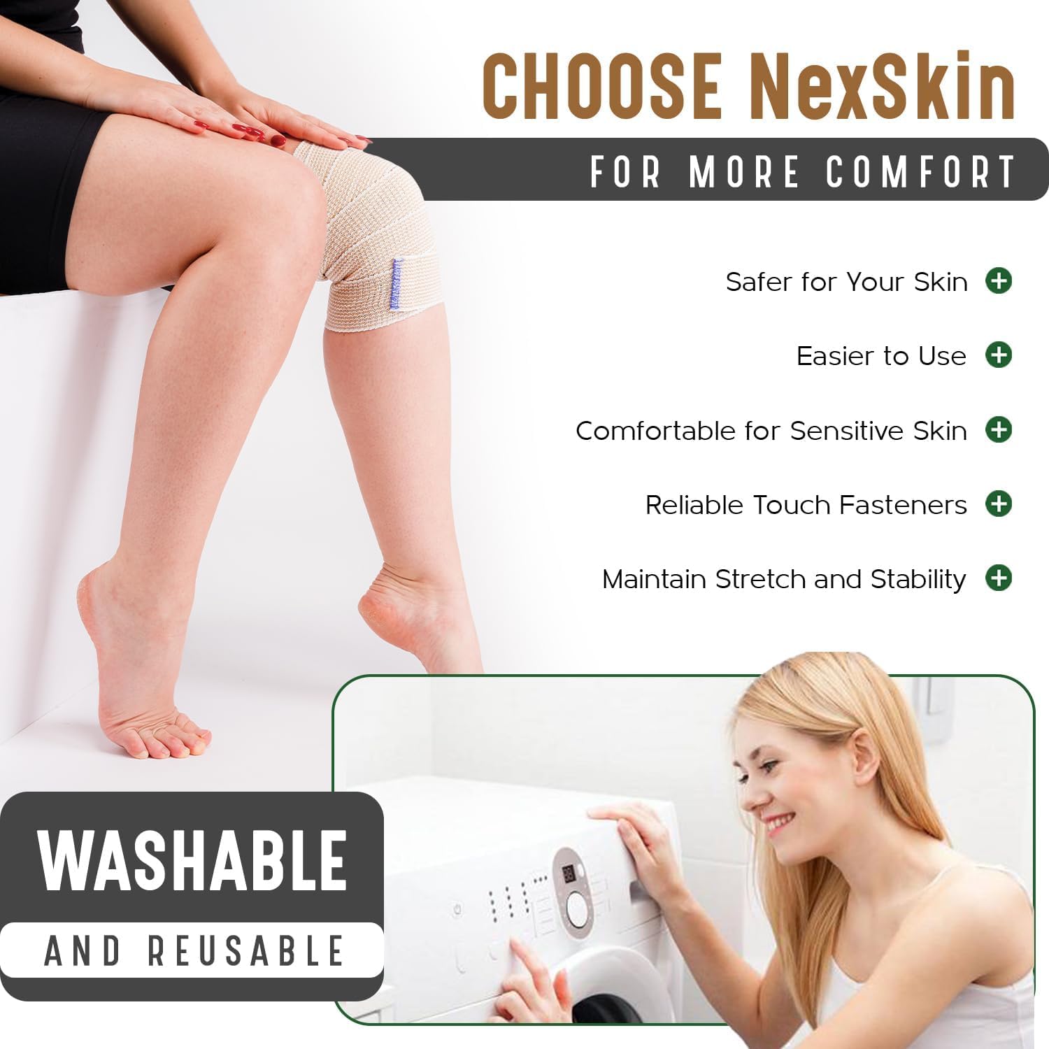 NexSkin venda en entorno deportivo destacando uso práctico