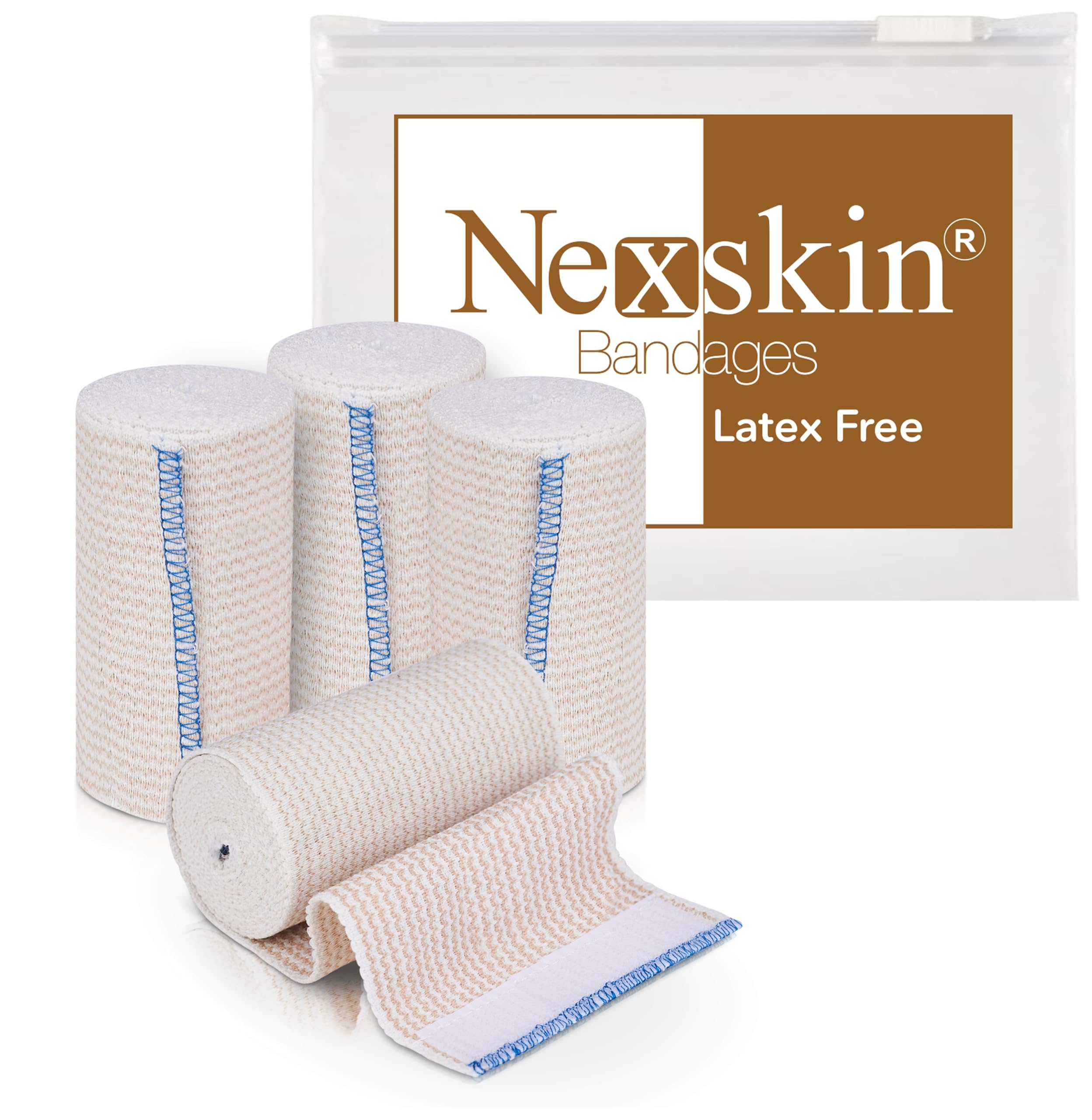 NexSkin vista frontal de la venda elástica, soporte confiable