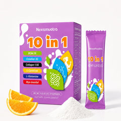 Nexsmuotra frente del paquete mostrando presentación y sabor naranja