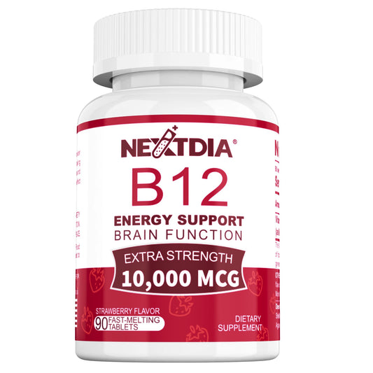 Nextdia envase frontal mostrando dosis alta y beneficio de energía