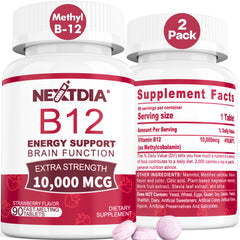 Nextdia envase frontal mostrando 180 comprimidos y dosis 10.000 mcg