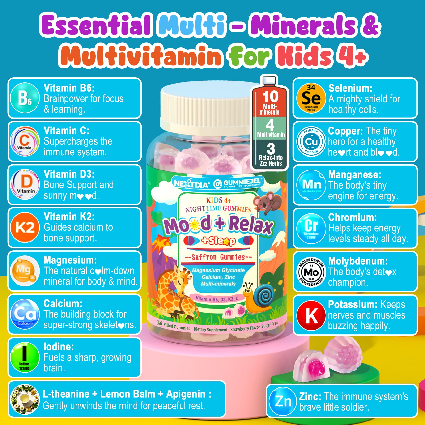 Nextdia caja abierta con gominolas, presentación práctica para familias