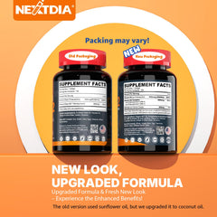 Nextdia cápsula blanda detalle de textura, fácil de tragar y absorción