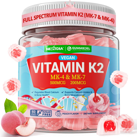 Nextdia frente del empaque mostrando la marca y beneficio de K2