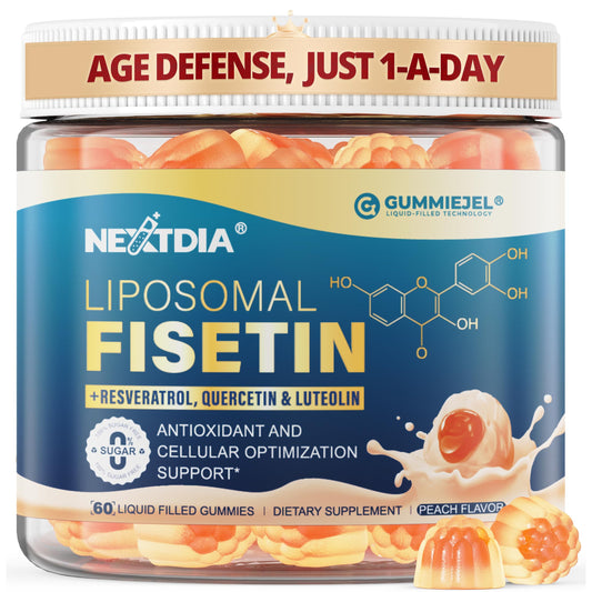 Nextdia envase frontal mostrando gominolas liposomales y beneficio de absorción aumentada