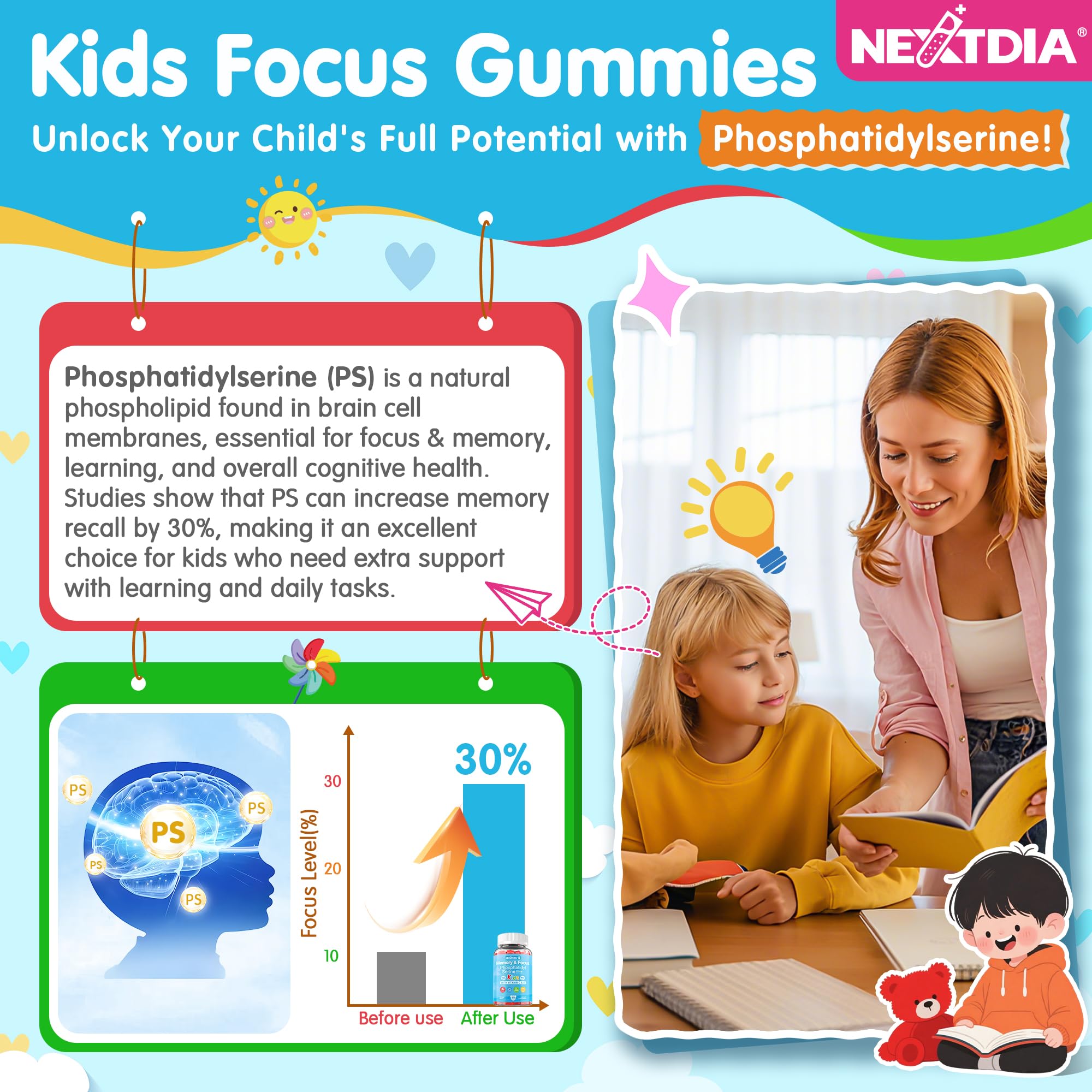 Gomita Nextdia en mano para comparar escala y porción adecuada