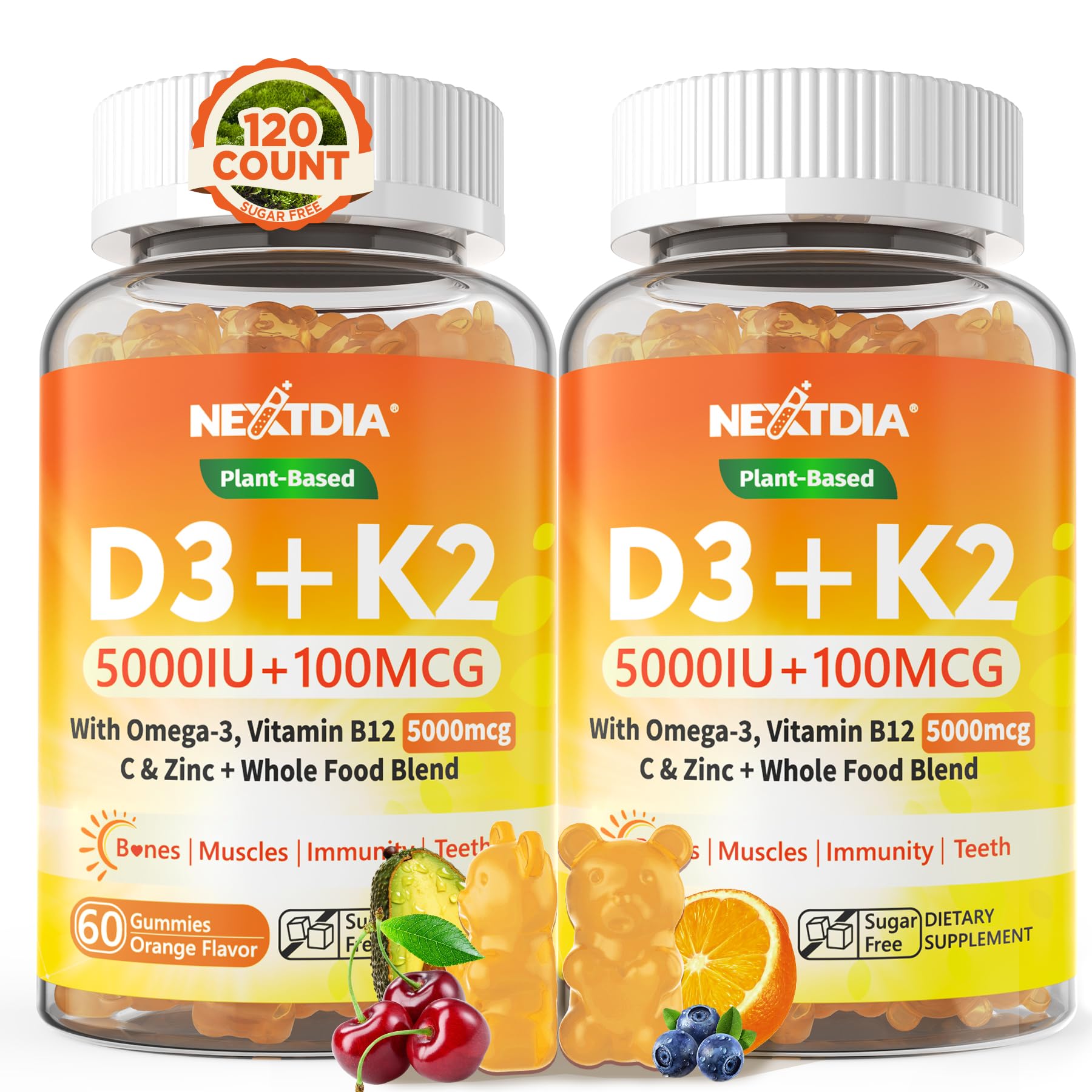 Nextdia envase frontal mostrando gomitas y beneficios claros