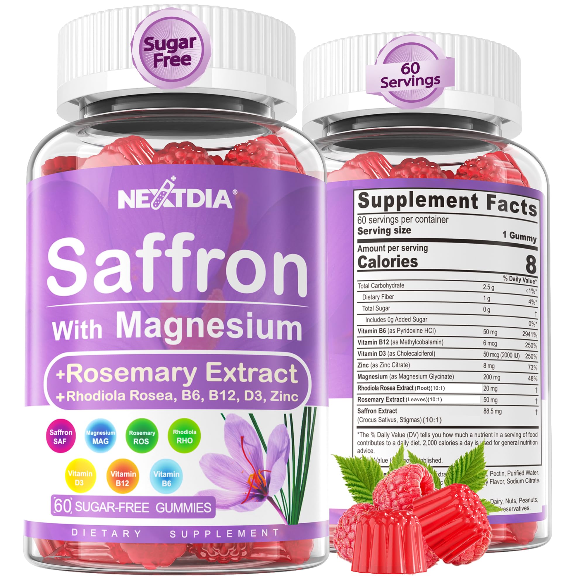 Nextdia frasco frontal mostrando etiqueta y beneficio claridad mental