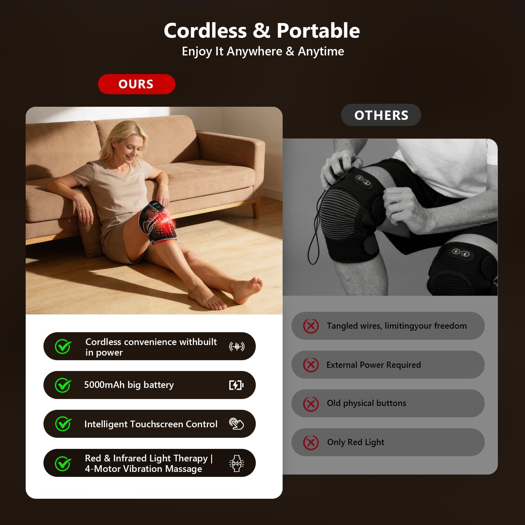 NGCES rodillera en contexto lifestyle con persona activa beneficiando movilidad