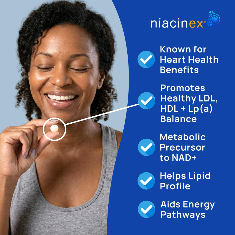 Niacinex tableta en mano para comparar escala y facilidad de ingesta