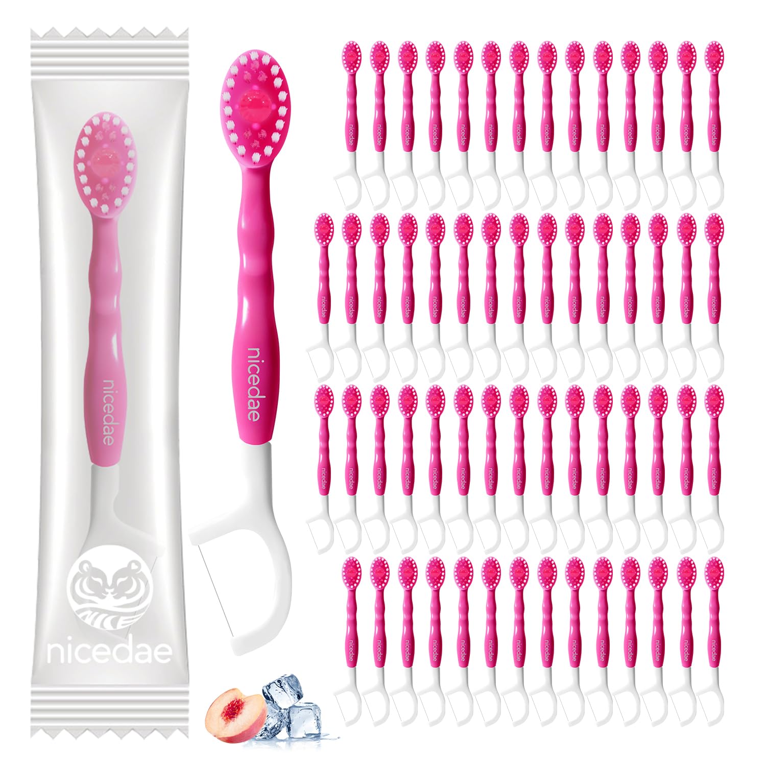 nicedae empaque frontal mostrando 60 unidades y conveniencia