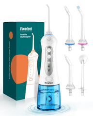 Nicefeel irrigador frontal mostrando diseño compacto y beneficios de limpieza