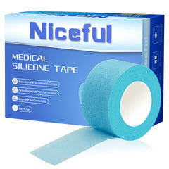 Niceful cinta médica frontal mostrando rollo y etiquetado, sujeción fiable