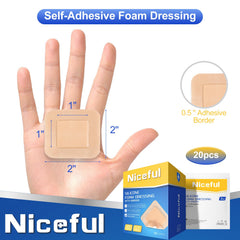 Detalle de la capa de silicona Niceful que proporciona adhesión suave y sin dolor