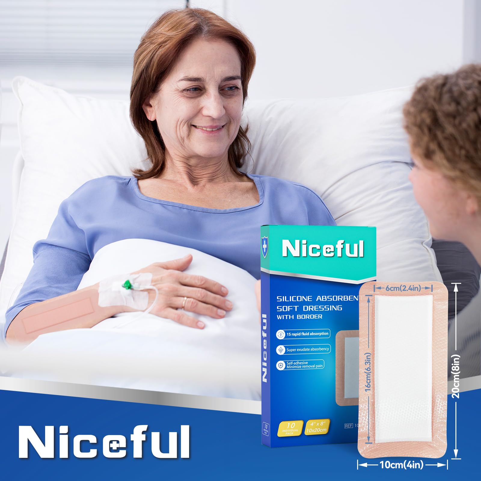 Niceful detalle del núcleo SAP que retiene exudado y evita filtraciones