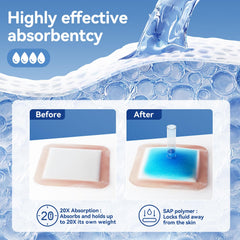 Niceful primer plano del núcleo superabsorbente mostrando alta capacidad de absorción