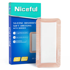 Niceful empaque frontal mostrando vendaje grande y beneficio de alta absorción