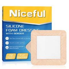Niceful empaque frontal 10 unidades mostrando vendajes individuales y beneficio de higiene