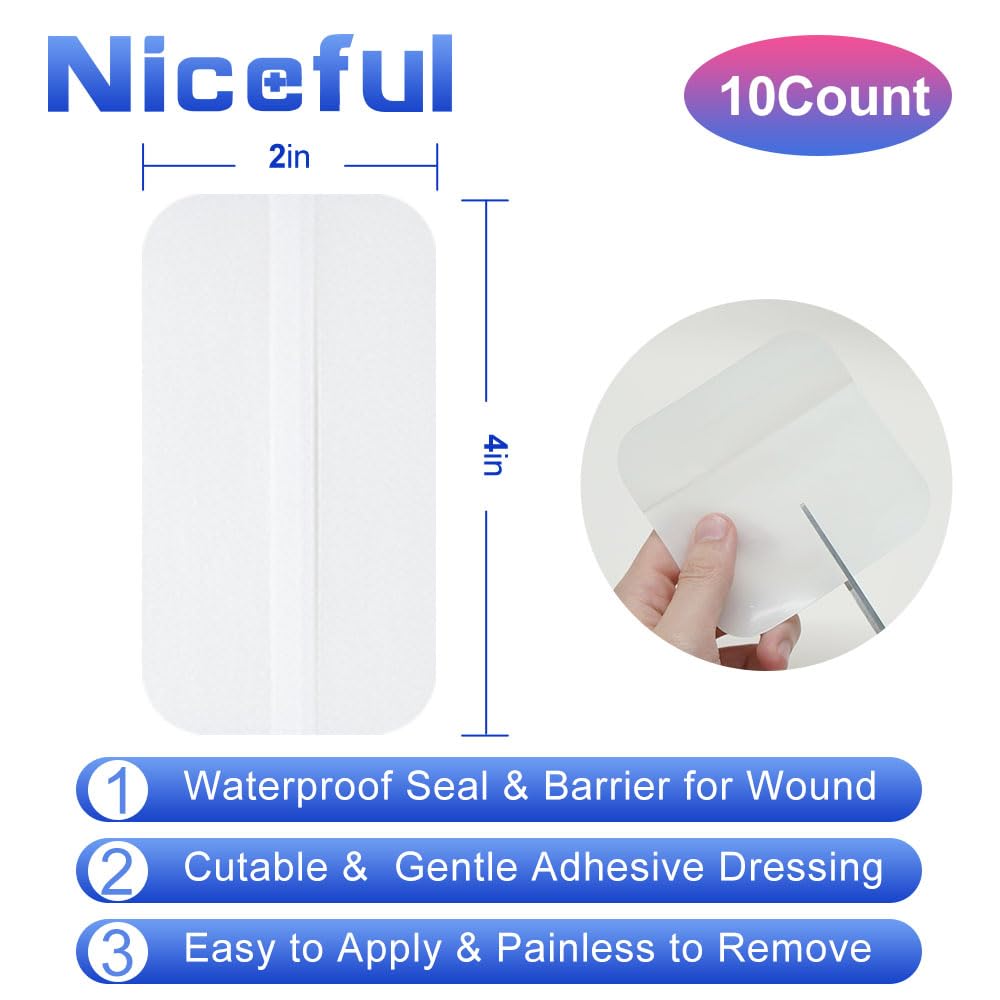 Niceful primer plano de la textura hidrocoloide que muestra gel protector