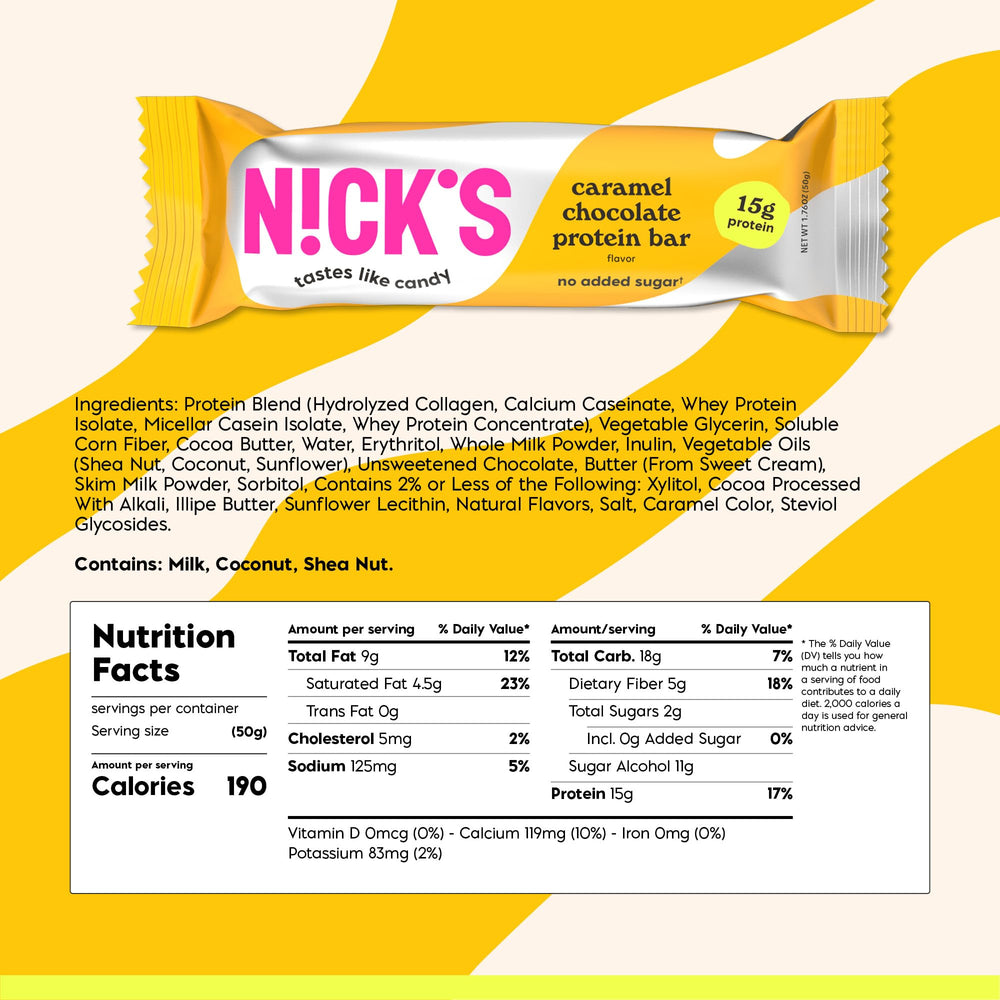 N!CK'S barra en mano para comparar tamaño y porción práctica