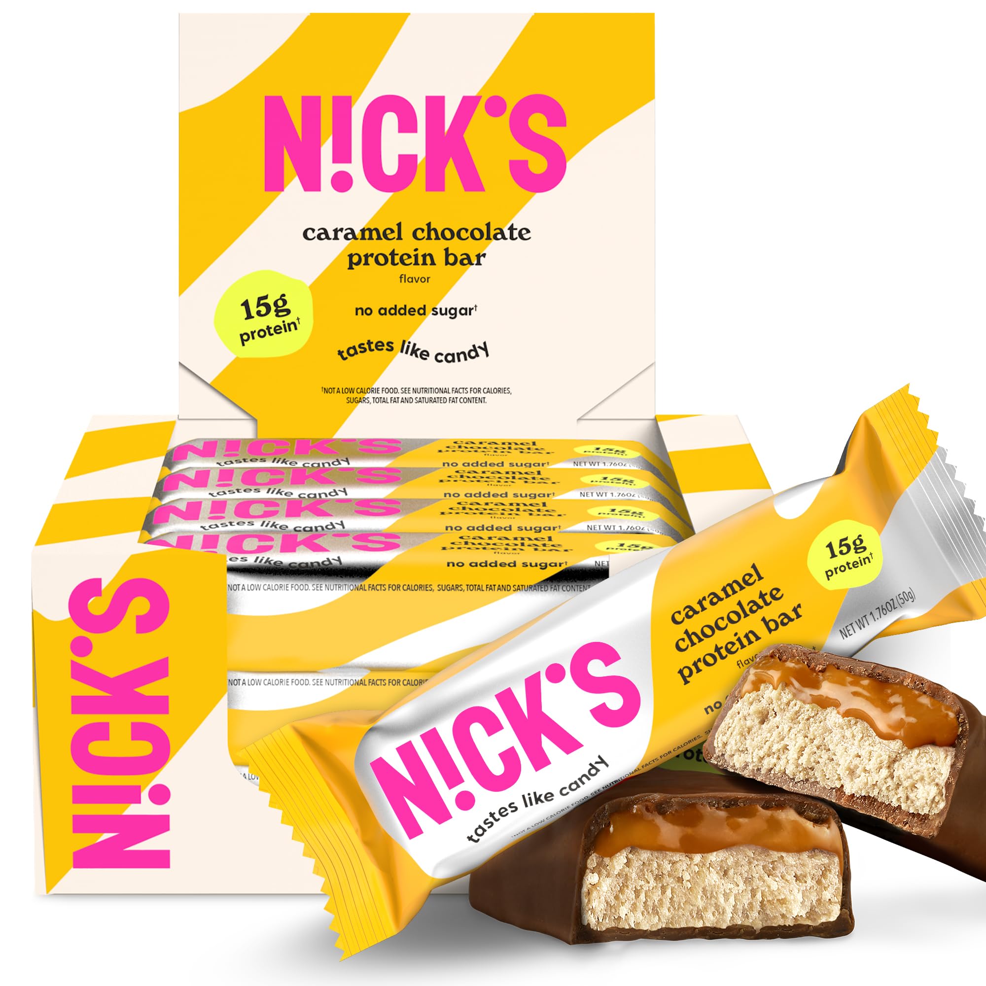 N!CK'S caja de 12 barras frente mostrando valor y conveniencia