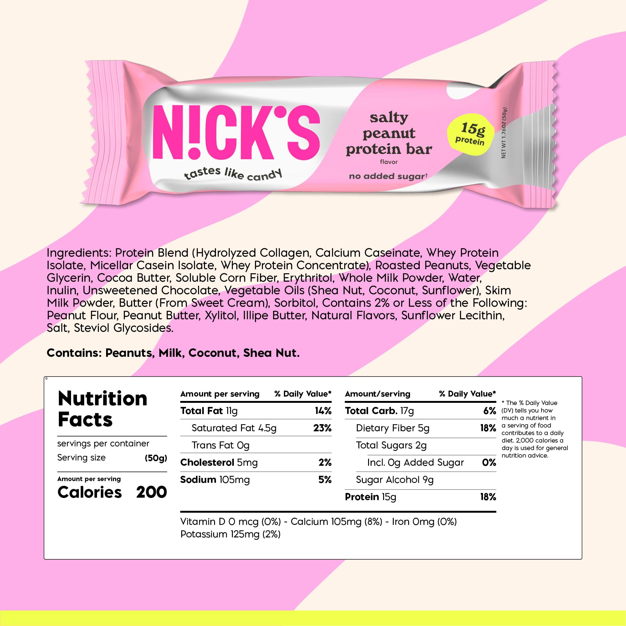 N!CK'S primer plano de cacahuetes crujientes que aportan sabor y contraste