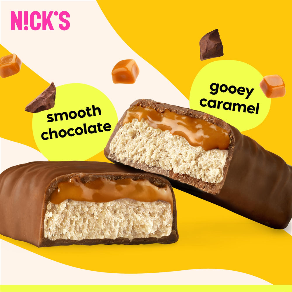 N!CK'S primer plano de caramelo pegajoso que sugiere indulgencia