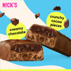 N!CK'S etiqueta nutricional enfocada destaca proteína y bajo carbohidrato