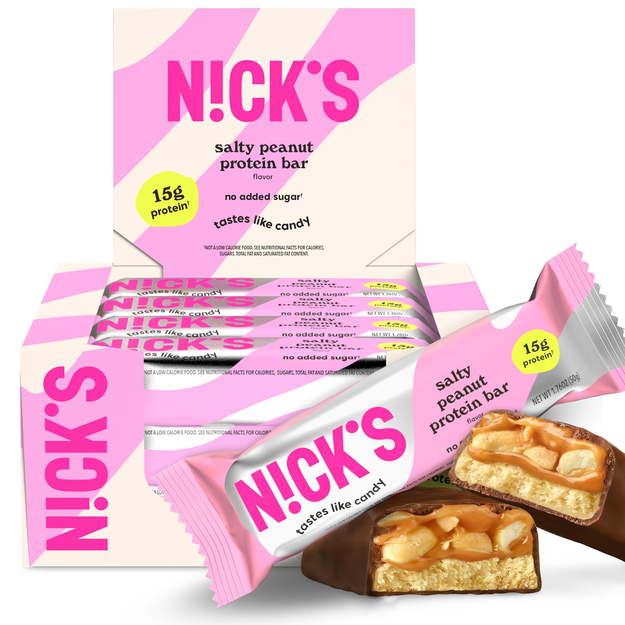 N!CK'S vista frontal de la caja de 12 barras lista para consumir