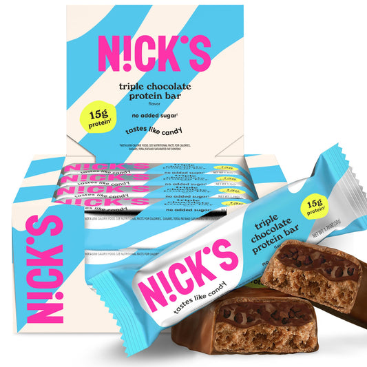 N!CK'S empaque frontal triple chocolate muestra diseño y conveniencia
