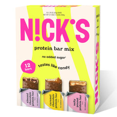 N!CK'S empaque frontal del pack 12, práctico para llevar y elegir sabor