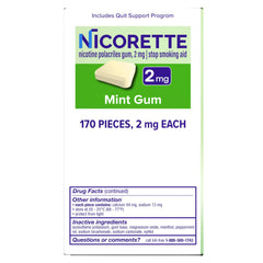 Nicorette chicles sobre mesa presentación organizada para acceso diario