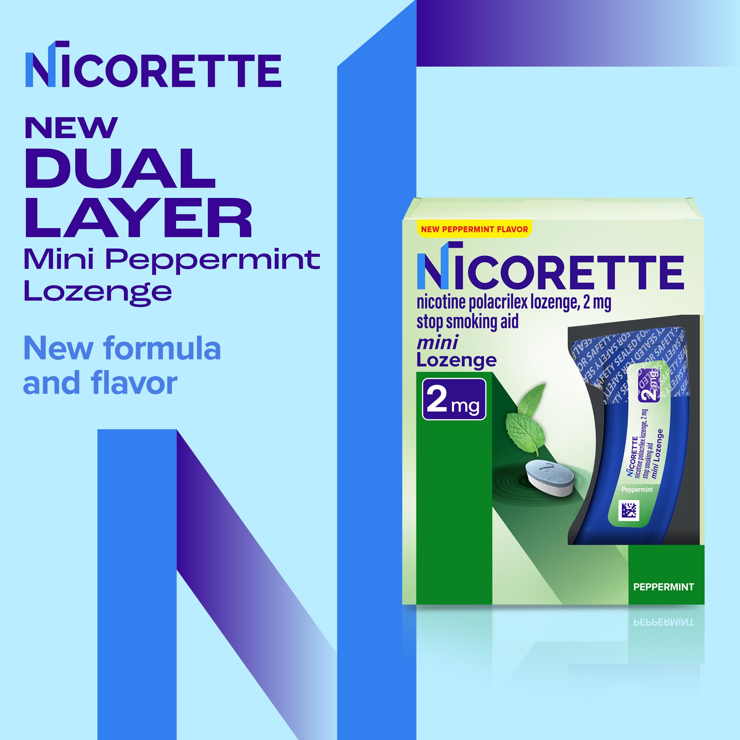 Nicorette dispensador compacto abierto, cómoda portabilidad y discreción